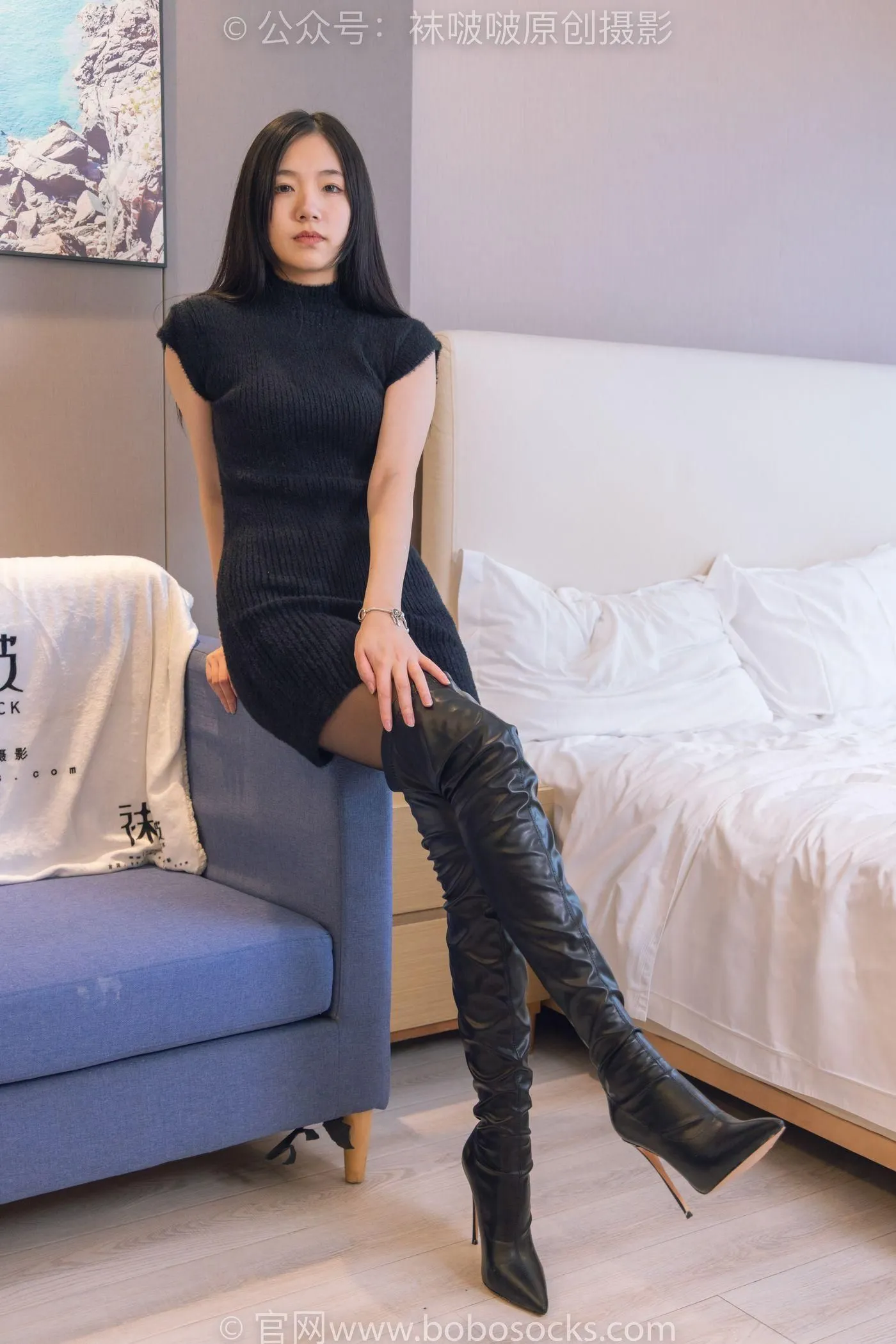 [BoBoSocks袜啵啵]NO.194 小甜豆-高跟长靴、凉鞋、黑丝、裸足 [140P]插图